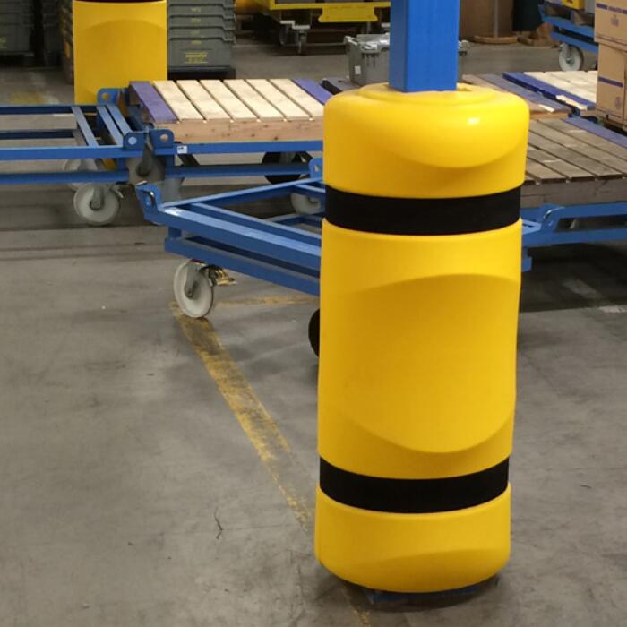 Säulenanfahrschutz 'Bounce Three', HDPE, für eckige Säulen, Säulenmaß 100-150mm, Höhe 1100mm