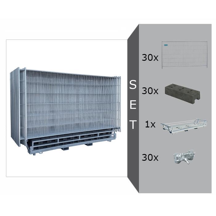 Modellbeispiel: Bauzaun -Basic- Komplett-Set mit Twinpalette (Art. 3b212t-set2)
