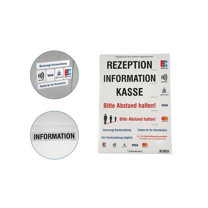 Hygiene-Trennwand 'ECO' mit Durchreiche, aus Acrylglas, Höhe 980 mm, Breite 690 mm