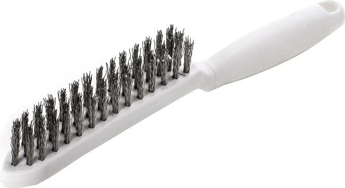 Drahtbürste 285mm 0,35mm VA-Stahldraht gewellt, 3-reihig oder 4-reihig, für Lebensmittelindustrie