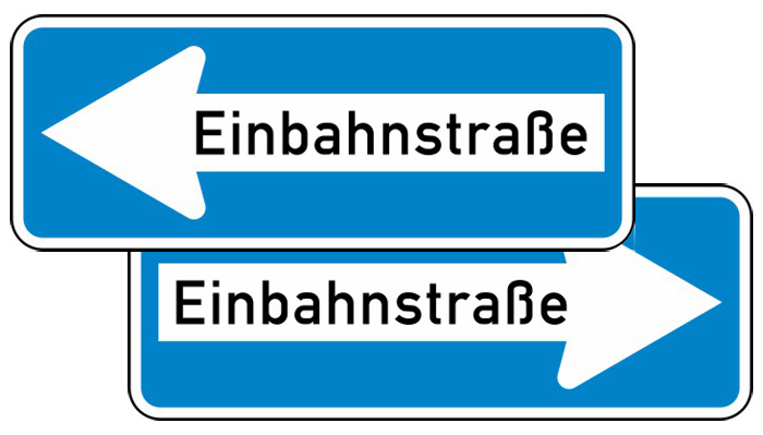 Verkehrszeichen 220-40 StVO, Einbahnstraße doppelseitig