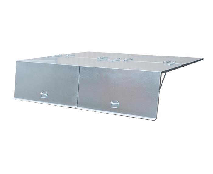 Modellbeispiel: Deckel f&uuml;r Kippbeh&auml;lter -Typ BKC-, 4-teilig, 2-seitig zu &ouml;ffnen (Art. 38498)