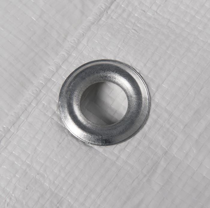 Sichtschutzplane für Bauzäune mit Ösen, weiß