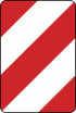 Verkehrszeichen 626-10 StVO, Leitplatte, Aufstellung rechts