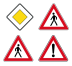 Modellbeispiele: -Verkehrszeichen Outdoor- aus PVC (Art. o.l. 36336, o.r. 36337, u.l. 36338, u.r. 36339)