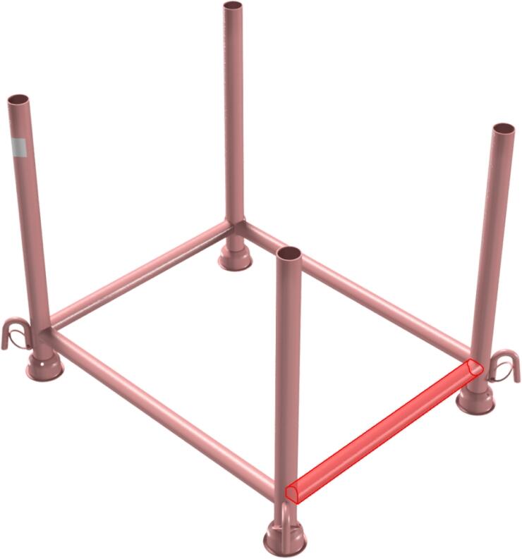 Stapelpalette 0,90 x 0,70 x 0,70 m, lackiert oder verzinkt, wahlw. mit Kranhaken o. -ösen -