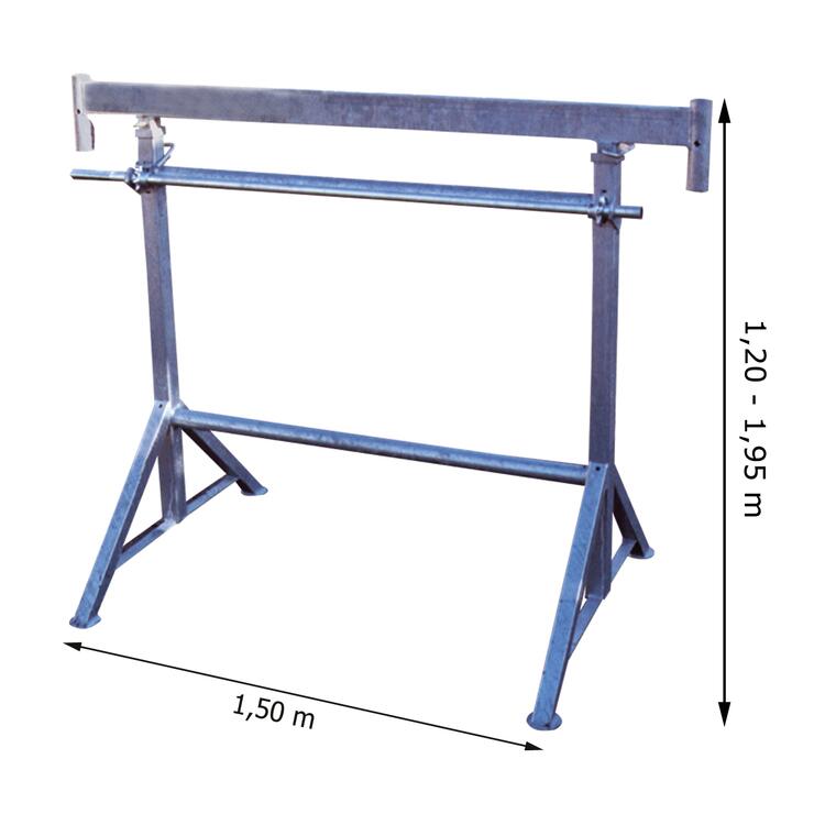 Kurbel-Gerüstbock K1500, Breite 1,50 m, Tragkraft 1600 kg, GS-geprüft
