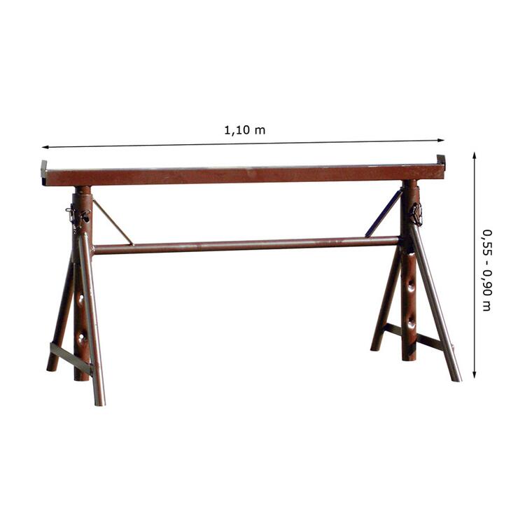Putzergerüstbock 'Combi N', Breite 1,10 m, höhenverstellbar 0,55-0,9 m