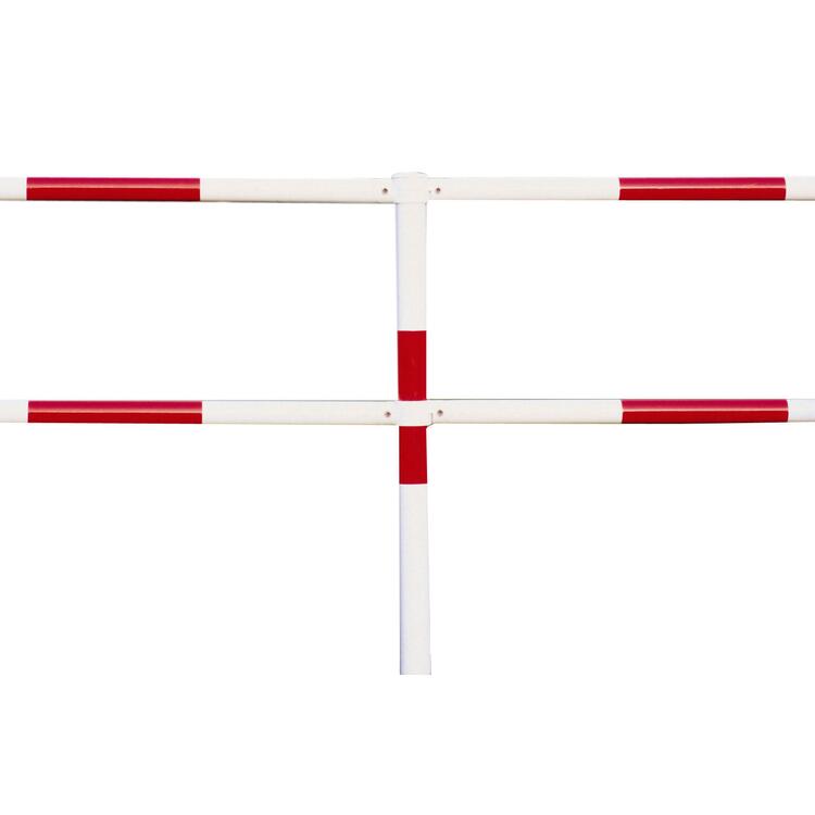 Modellbeispiel: Systemgeländer -Mountain- aus Stahl, rot/weiß (Art. 11806)