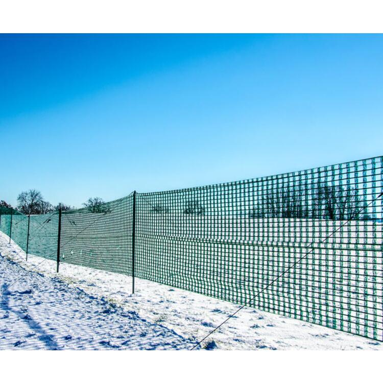 Schneefangzaun 'Neptun', Länge 50 m, Höhe 1100 mm, inkl. Stäbe, Spannseile und Erdanker