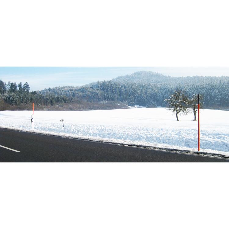 Schneeleitstäbe aus PVC, Ø 50 mm, Länge 1250-2500 mm, orange