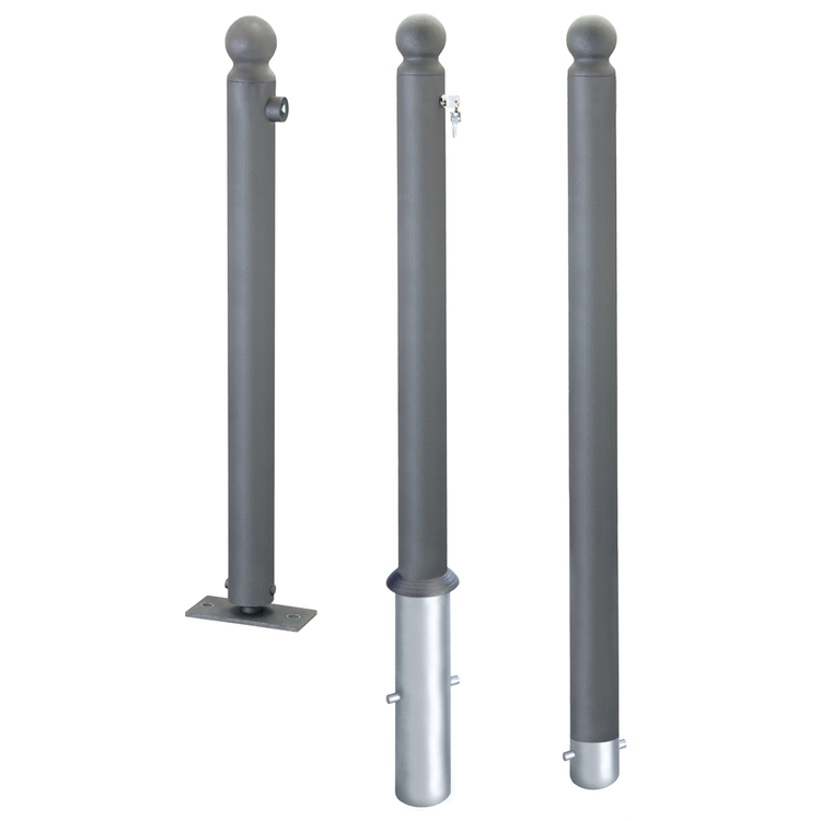 Stilpoller -Citytrend- ø 76 mm aus Stahl, ortsfest oder herausnehmbar