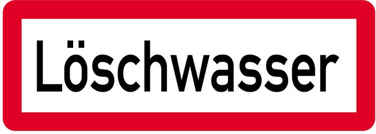 Modellbeispiel: Sonderschild, Löschwasser (Art. 14959)
