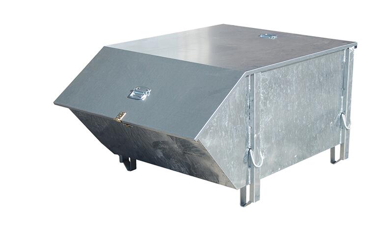 Anwendungsbeispiel: Deckel f&uuml;r Baustoff-Beh&auml;lter -Typ BBG 100-, verzinkt - Lieferumfang ohne