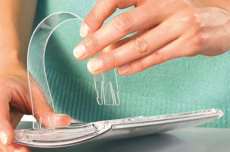 Detailansicht: leichtes und schnelles Anbringen der Stütze