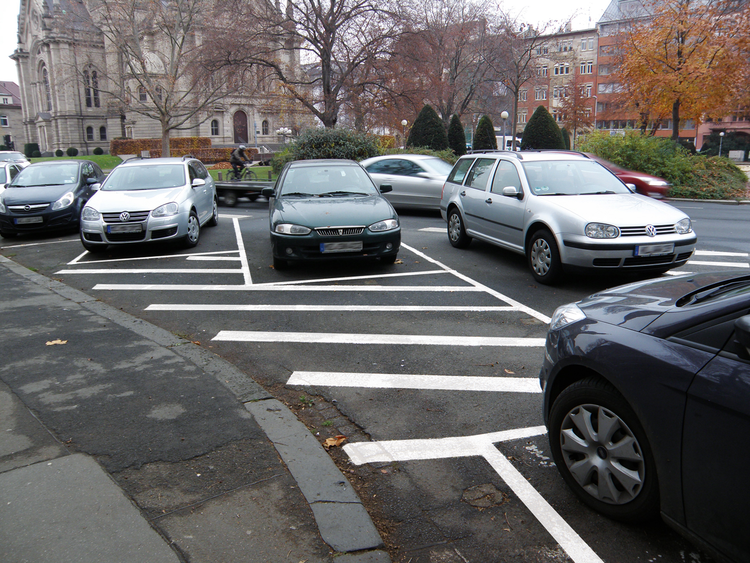 Anwendungsbeispiel als Parkplatzmarkierung