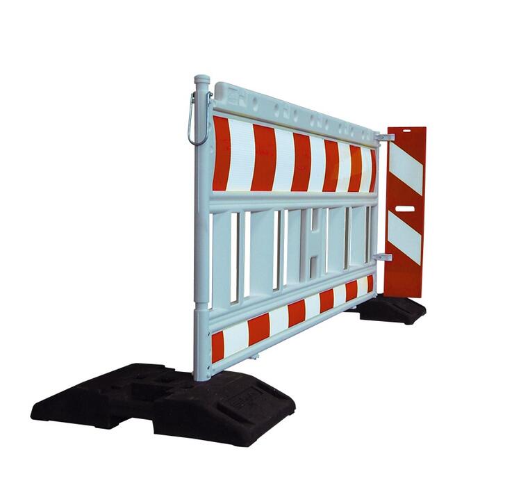 Klemmbake für Schranken- u. Bauzaun, aus Kunststoff, doppelseitig, verschiedene Farben und Folien