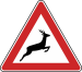 Verkehrszeichen 142-20 StVO, Wildwechsel (Aufstellung links)