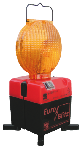 Blitzleuchte -Euro-Blitz- ein- / zweiseitig, Batterie- o. Akkubetr., wahlweise Aufdruck -Feuerwehr-