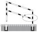 Wegesperre ′schwenkbar′, Breite 1500-3000 mm, mit oder ohne Knieholm - Technische Ansicht: