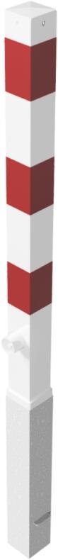 SCHAKE Absperrpfosten ′Bollard′ 70 x 70 mm, Stahl, herausnehmbar - Modellbeispiel: Absperrpfosten