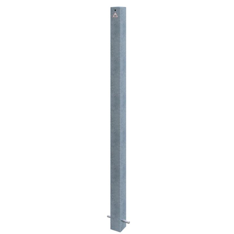 Absperrpfosten ′Bollard′ 70 x 70 mm, Stahl, herausnehmbar, feststehend o. umlegbar, optional Ösen