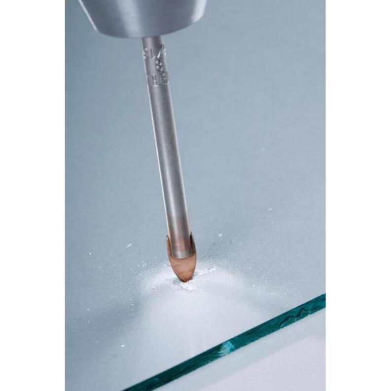 ALPEN Glasbohrer D.4-10mm kugelgestrahlt, Hartmetall, für Glas, Porzellan, Fliesen, 1-teilig