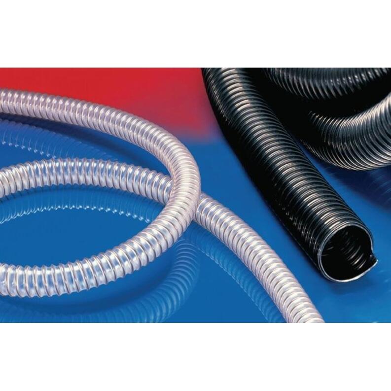 Absaug- u. Förderschlauch AIRDUC® PUR 355 HT, ID 25-100mm, L.10-15m, schwarz oder transparent