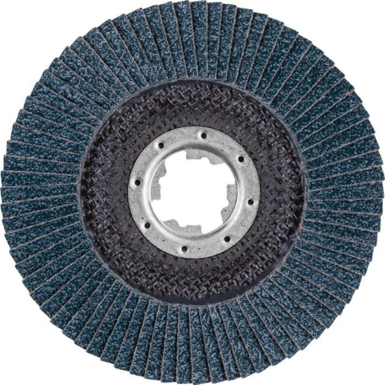 Fächerscheiben X-LOCK PSF Z STEELOX 125mm, Zirkonkorund Z, K.40, K.60, K.80, für Stahl, INOX