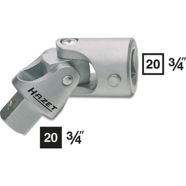 Kardangelenk 3/4 Zoll L.105mm HAZET, CV-Stahl, verchromt, DIN 3123, ISO 3316