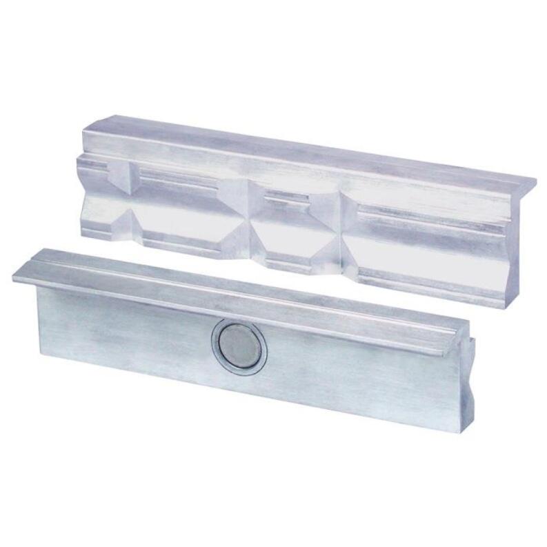 Schraubstockschutzbacken Typ P, Aluminium mit Prismen, Neodym Magnet, für 100-180 mm Breite