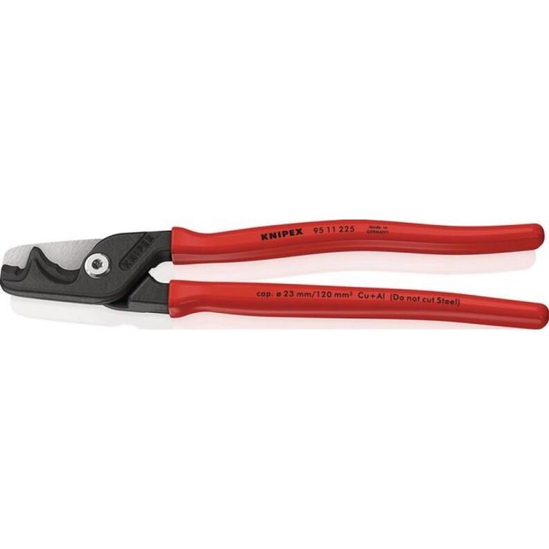 KNIPEX Kabelschere StepCut XL 225mm, brüniert, Kraftgelenk, für Kupfer/Alu bis 120mm²