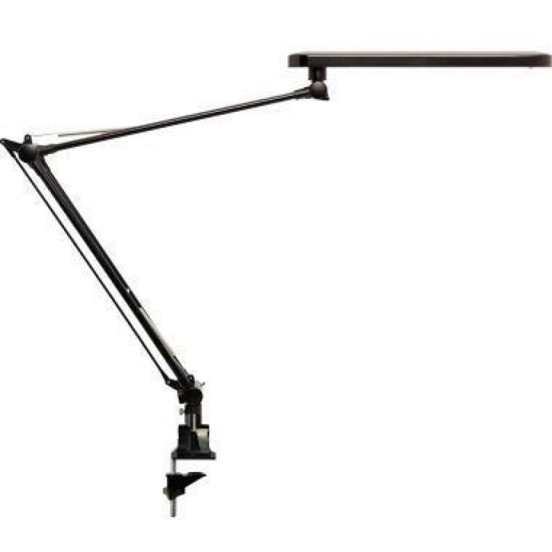 UNILUX Tischleuchte Mambo LED schwarz oder silber, dreh- und neigbarer Leuchtenkopf, Tischklemme