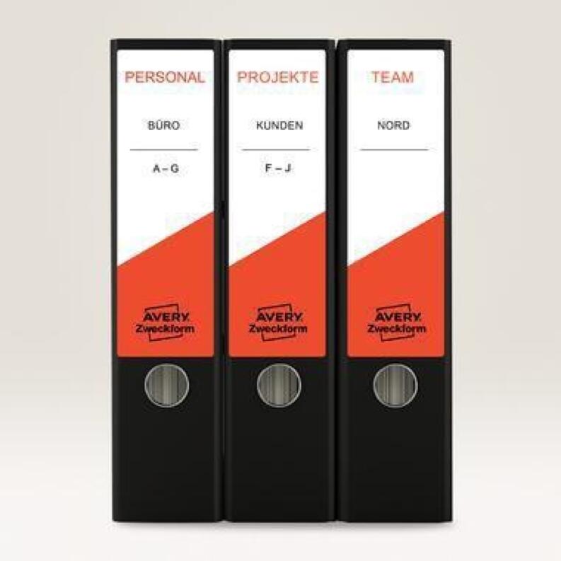 Avery Zweckform Ordneretikett L4761-25, 61x192mm, 120 St., ultragrip®, für Laserdrucker, Inkjet