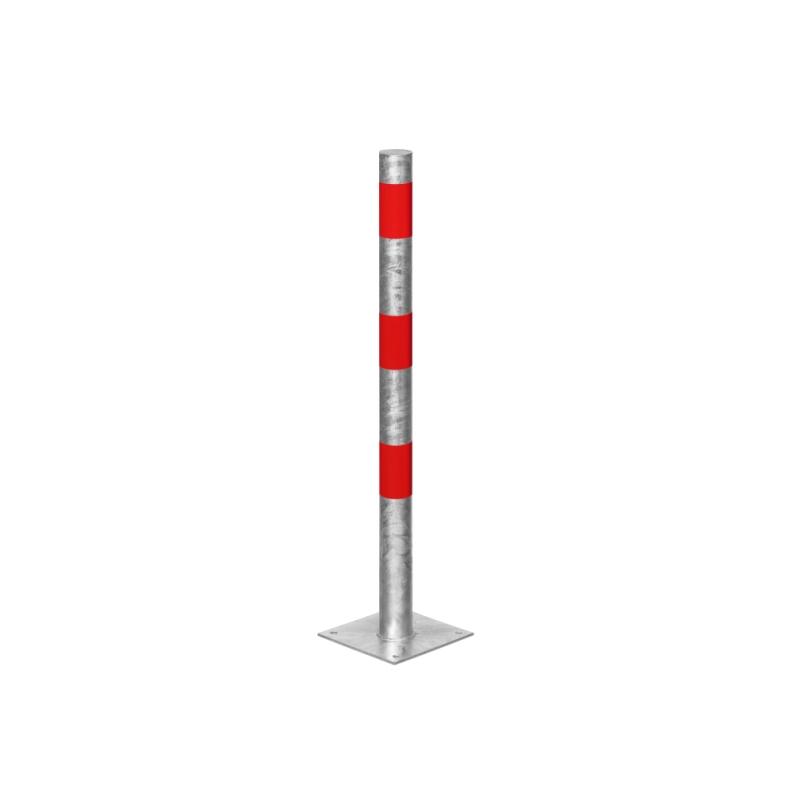 Absperrpfosten ′SPU 603′, Ø 60 x 2,5 mm, Stahl, zum Aufdübeln, wahlweise mit Ösen