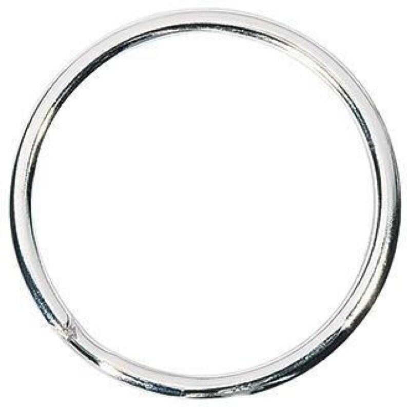 WEDO Schlüsselringe 20mm, 25mm, 35mm, 38mm, Stahl silber, 100 St./Pack, vernickelt