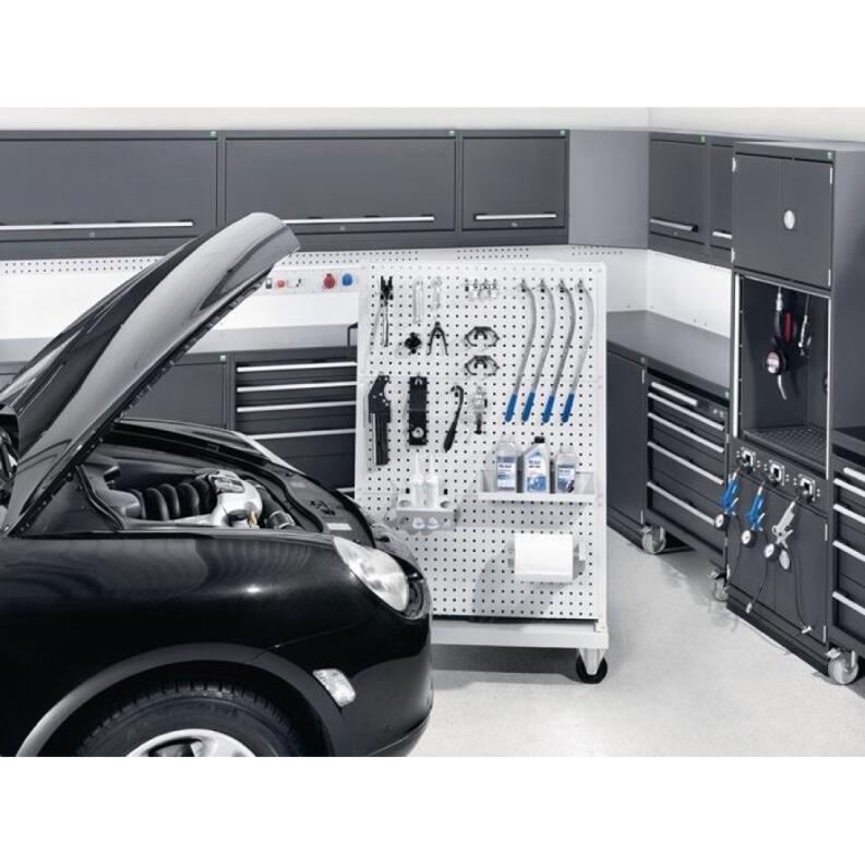 Lochplatte B457xL495/990/1485/1981mm lichtgrau/enzianblau/grau/antrazitgrau BOTT, stabil,