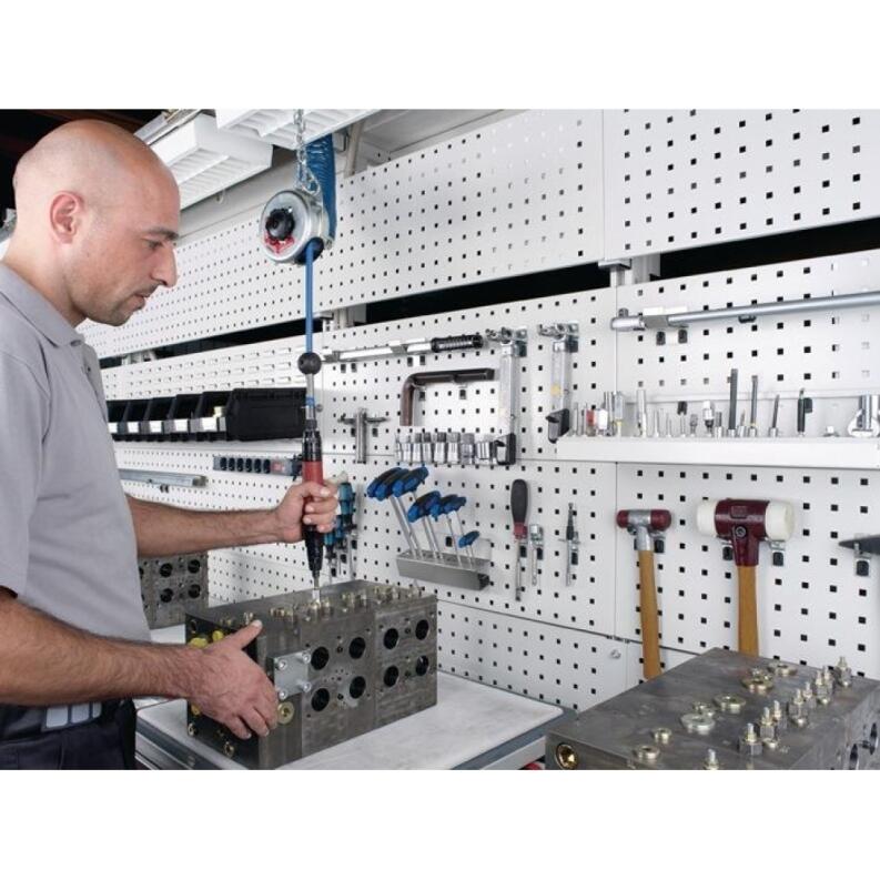 Lochplatte B457xL495/990/1485/1981mm lichtgrau/enzianblau/grau/antrazitgrau BOTT, stabil,