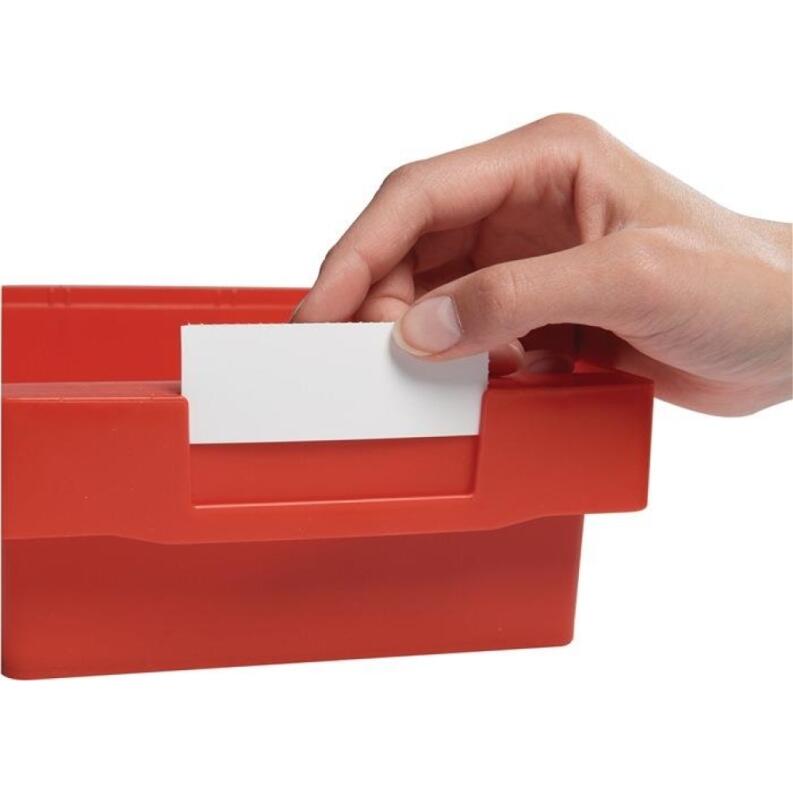 Etiketten für Regalkästen, weiß, LA-KA-PE, 50 Stück, passend für 93mm, 152mm, 186/230mm