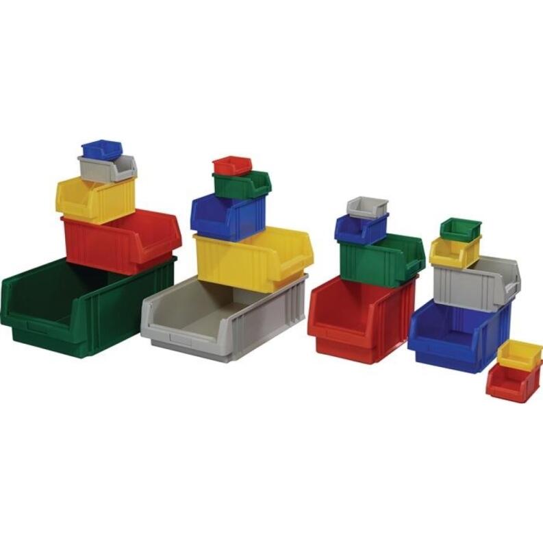 Sichtlagerkasten PLK L500xB315xH200mm PP rot, blau, grün, gelb, grau, lebensmittelecht