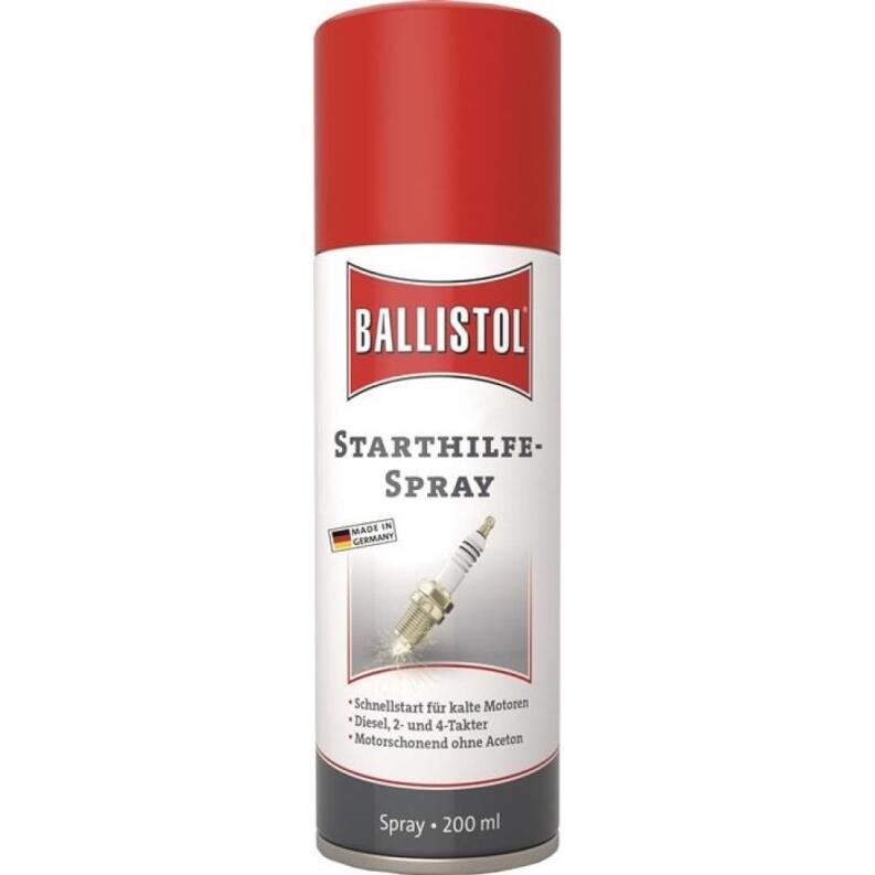 BALLISTOL Starthilfespray 200 ml, für 2- und 4-Taktmotoren, motorschonend, PTFE- und silikonfrei