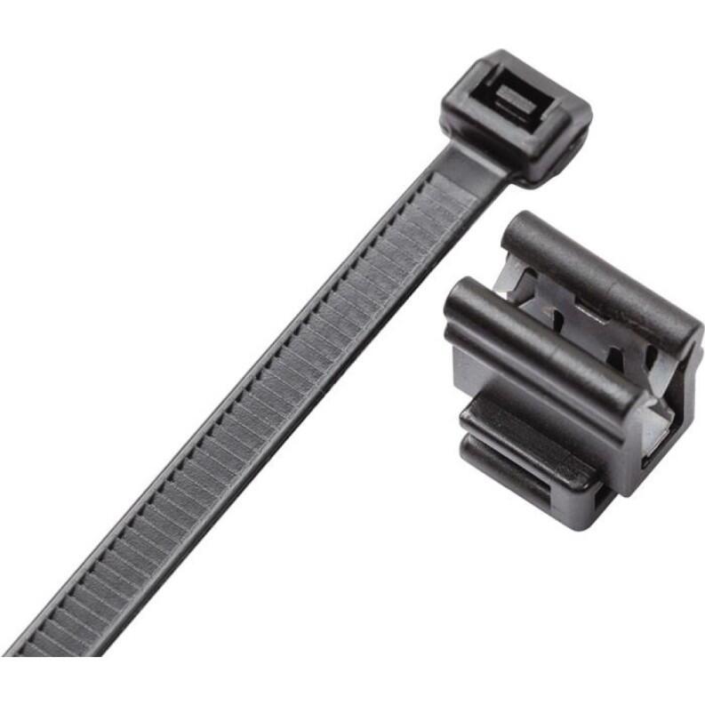 Kabelbinder Solar 200mm, 280mm, 360mm, PA 6.6 schwarz, UV-beständig, 100 Stk, selbstverlöschend