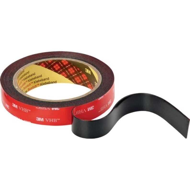 3M VHB Tape 5952F, doppelseitiges Klebeband, schwarz, 19mm x 3m, hohe Haftung, für Innen- und
