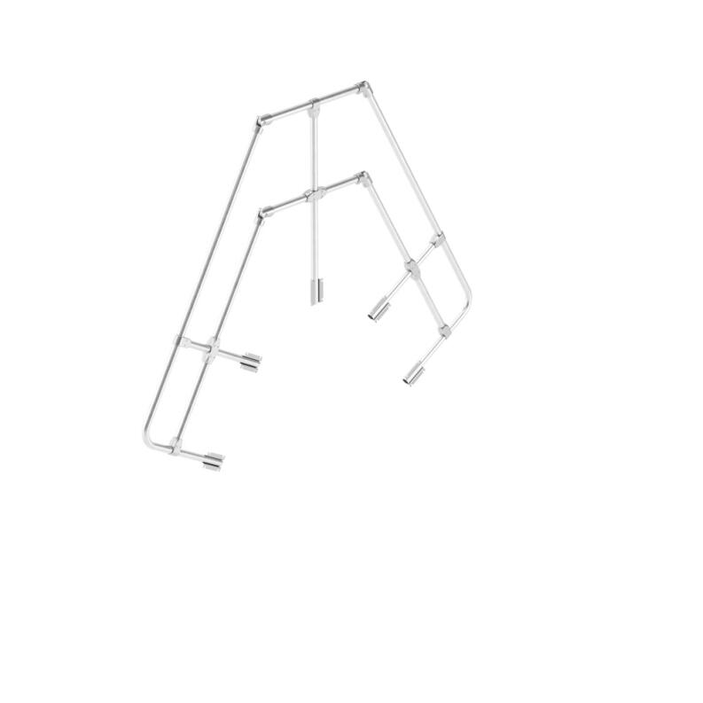 2. Handlauf zu HAILO Überstieg aus ALU mit 45° Neigung