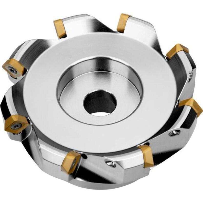 Planfräser PRAMET ISO 100-140mm, Rechtslauf, Schneid-D.63-140mm, positive/negative Geometrie