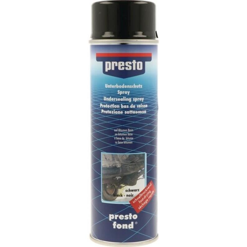 PRESTO Unterbodenschutz-Spray schwarz 500ml, schützt gegen Rost, Steinschläge, Wasser, Witterung