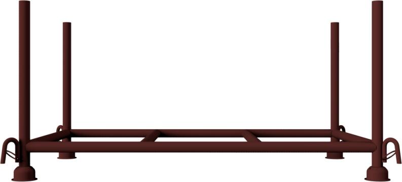 Stapelpalette 1,50 x 0,87 x 0,60 m, lackiert oder verzinkt, wahlw. mit Kranhaken o. -ösen -