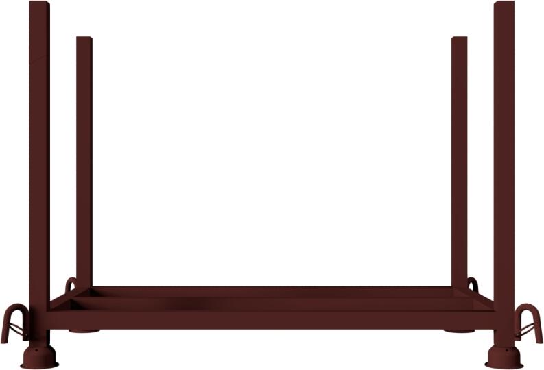 Stapelpalette für Fußplatten, 1,30 x 0,63 x 0,90 m, lackiert oder verzinkt, wahlw. mit Kranhaken o. 