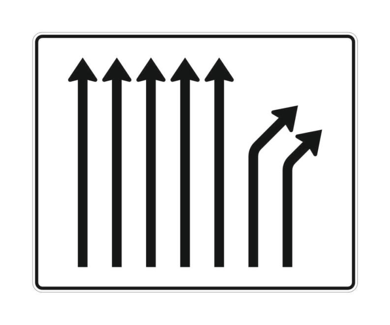 Trennungstafel nach Zeichen StVO 533-28