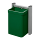Abfallbehälter -Cubo Loretta- 15 Liter aus Stahl, zur Wandbefestigung